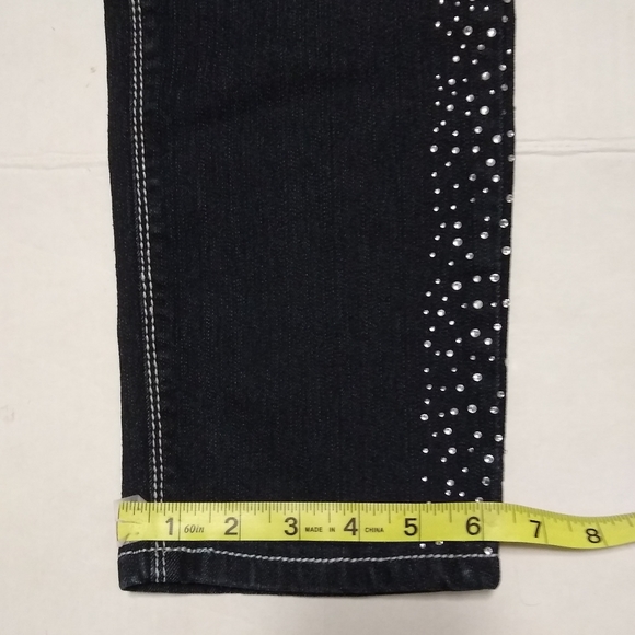 ALMOST FAMOUS embellished rhinestone bling jeans, 13 - Picture 10 of 15